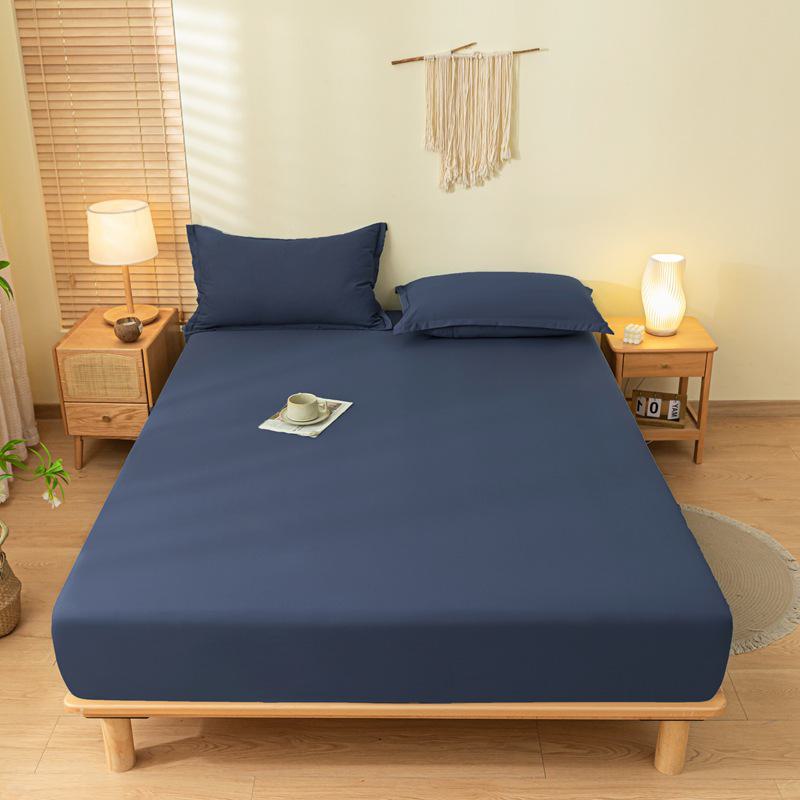 Comfortable dust-repellent, soft and smooth solid-colored brushed cotton sheets Suitable for single and double beds