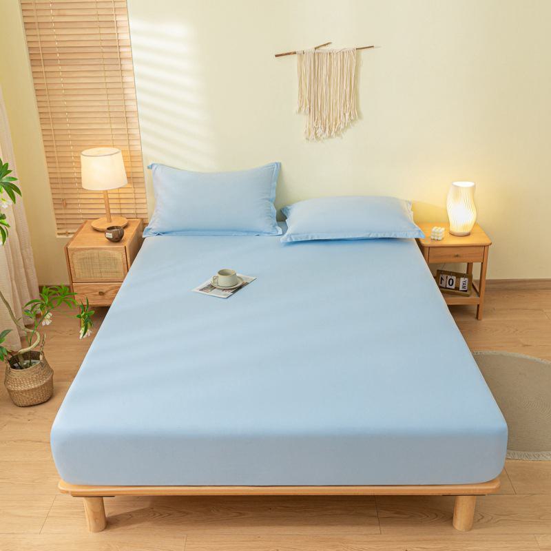 Comfortable dust-repellent, soft and smooth solid-colored brushed cotton sheets Suitable for single and double beds