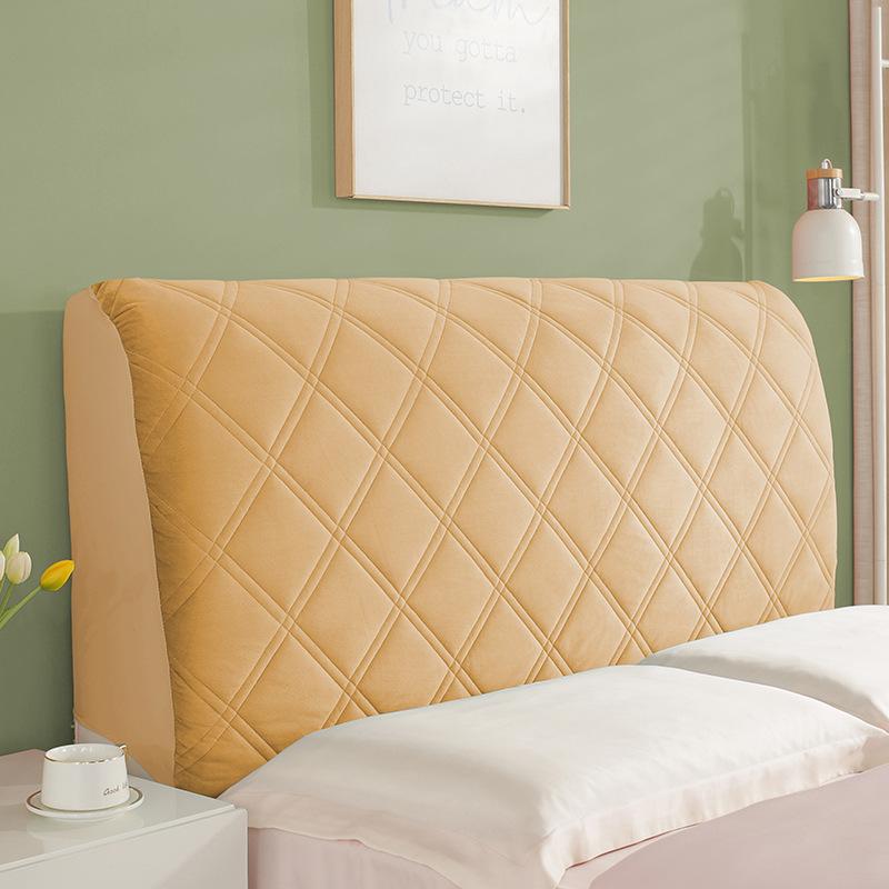 Wooden bed backrest soft package thickened headboard cover full package four seasons dust cover