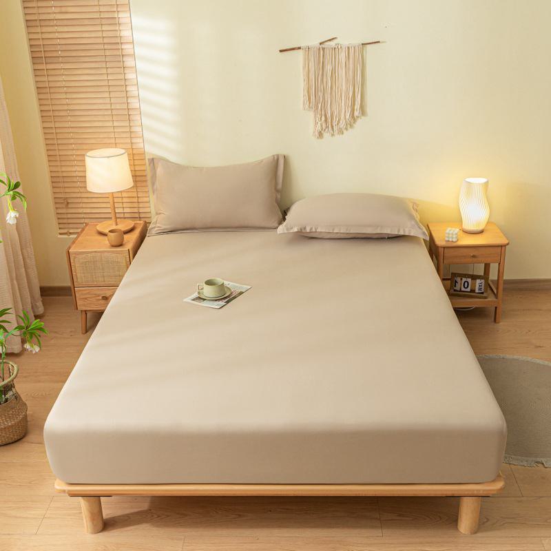 Comfortable dust-repellent, soft and smooth solid-colored brushed cotton sheets Suitable for single and double beds