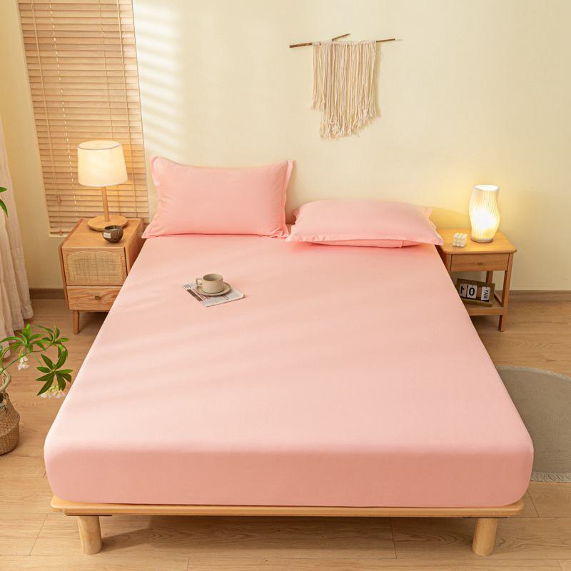 Comfortable dust-repellent, soft and smooth solid-colored brushed cotton sheets Suitable for single and double beds