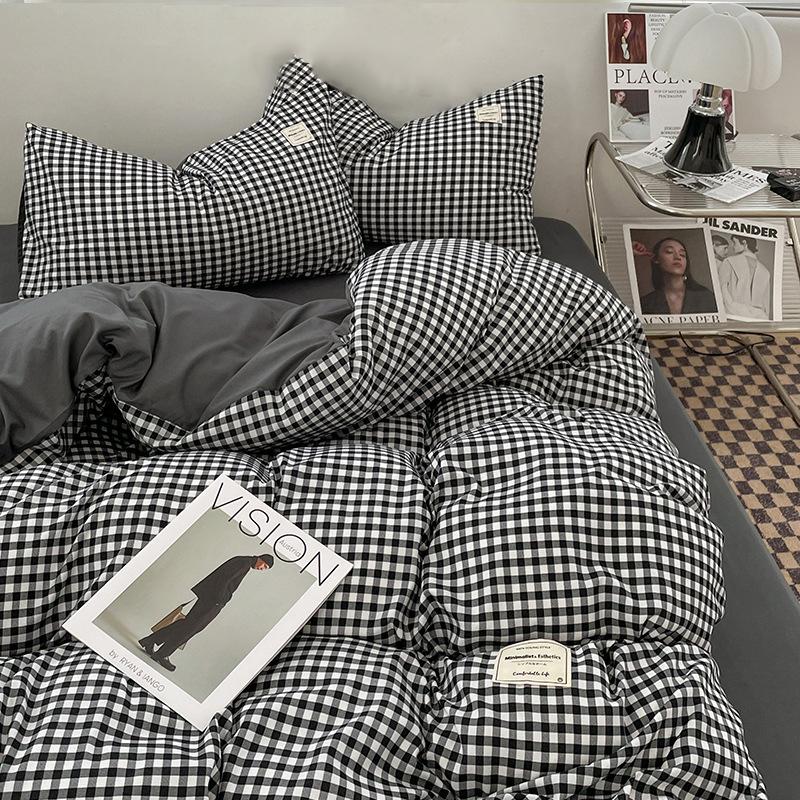 Scandinavian Style Single/Double Sheet Duvet Cover Pillowcase Ins Style Bedding Set Soft Microfiber Full/Queen Size Bedding Set