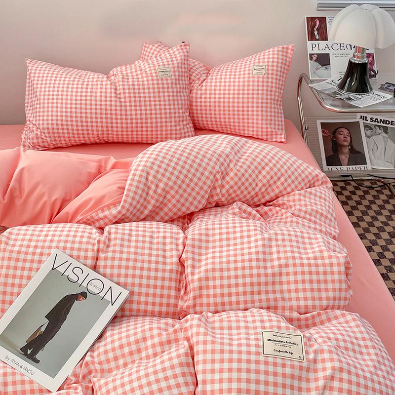 Scandinavian Style Single/Double Sheet Duvet Cover Pillowcase Ins Style Bedding Set Soft Microfiber Full/Queen Size Bedding Set