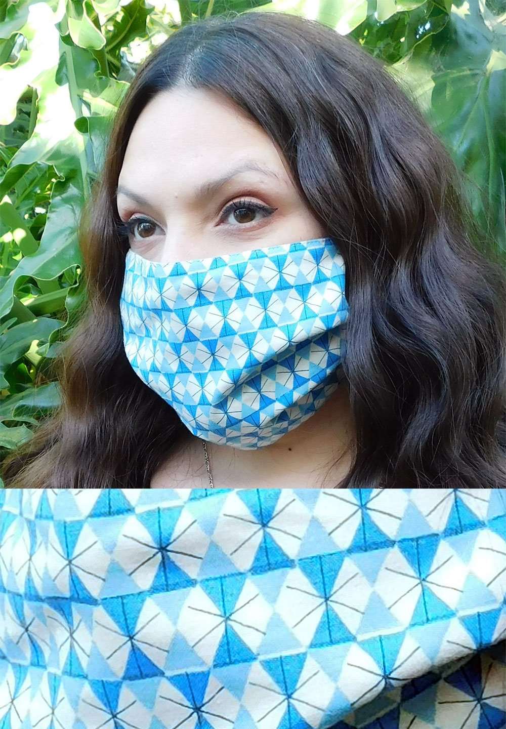 Blue Geo Mask