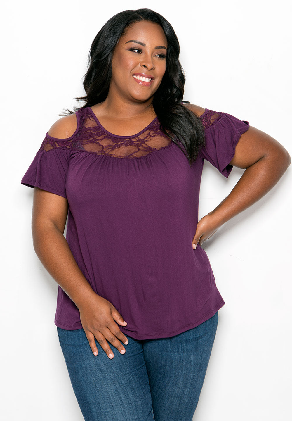 Stacy Cold-Shoulder Top