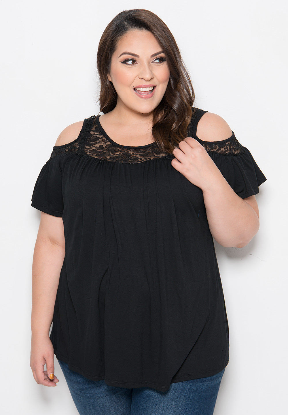 Stacy Cold-Shoulder Top