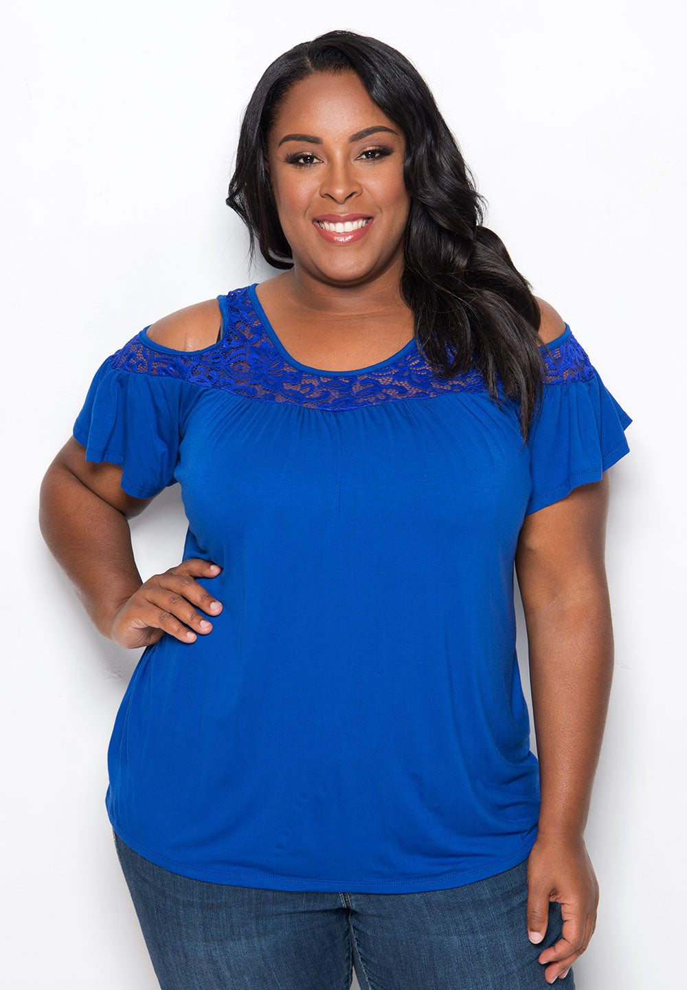 Stacy Cold-Shoulder Top