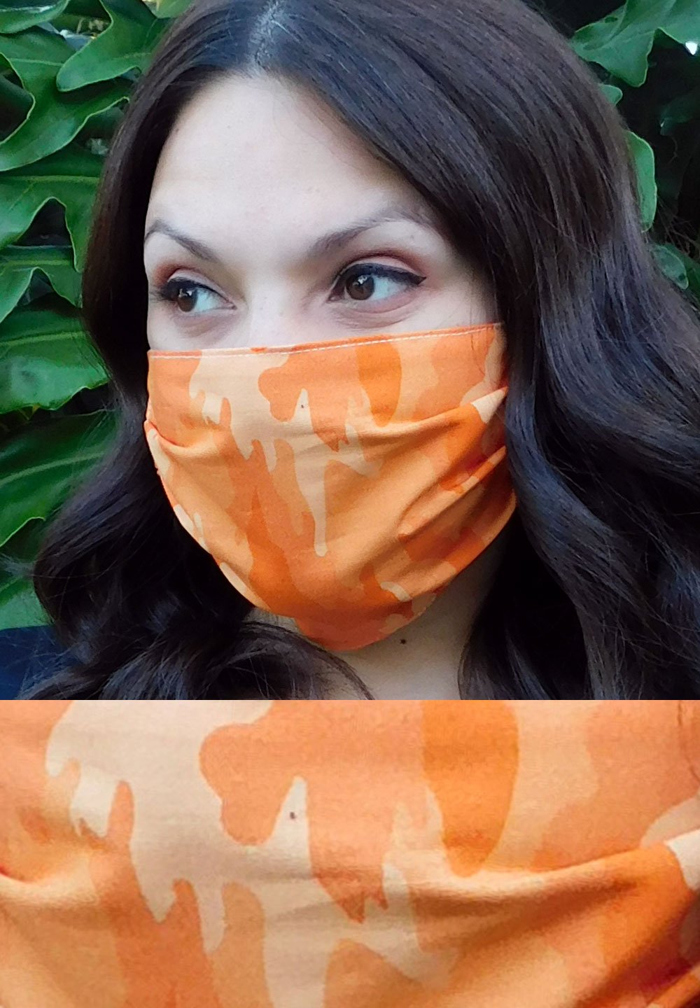 Orange Camo Mask