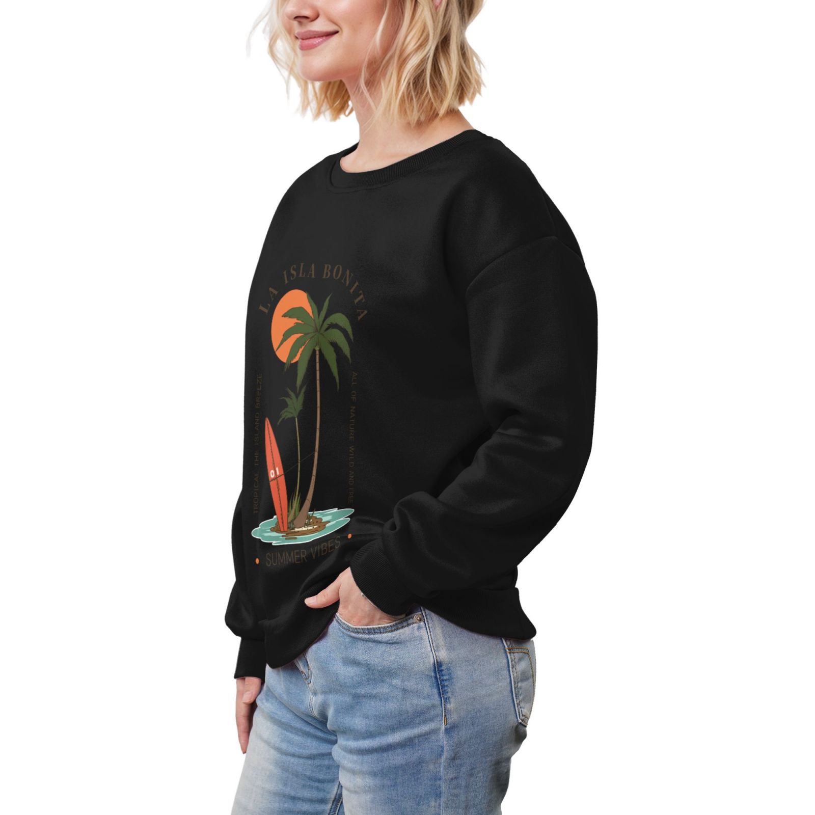 Women's Fleece Crew-neck Hoodie