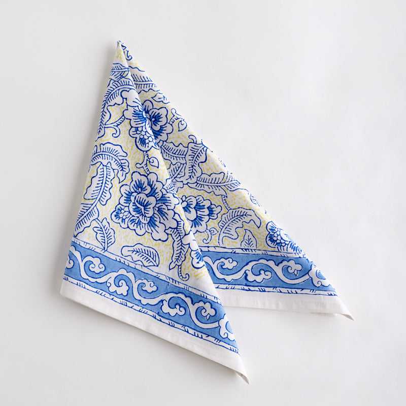 Hand Block Indian Print Table Linen - Malabar design 50% OFF AT CHECKOUT