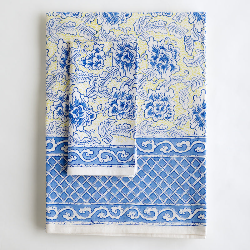 Hand Block Indian Print Table Linen - Malabar design 50% OFF AT CHECKOUT