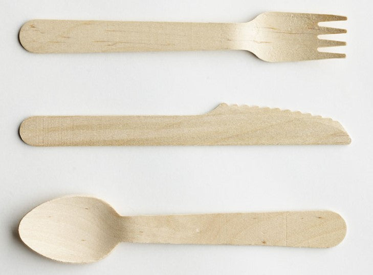 Disposable Wooden Cutlery - made from birchwood