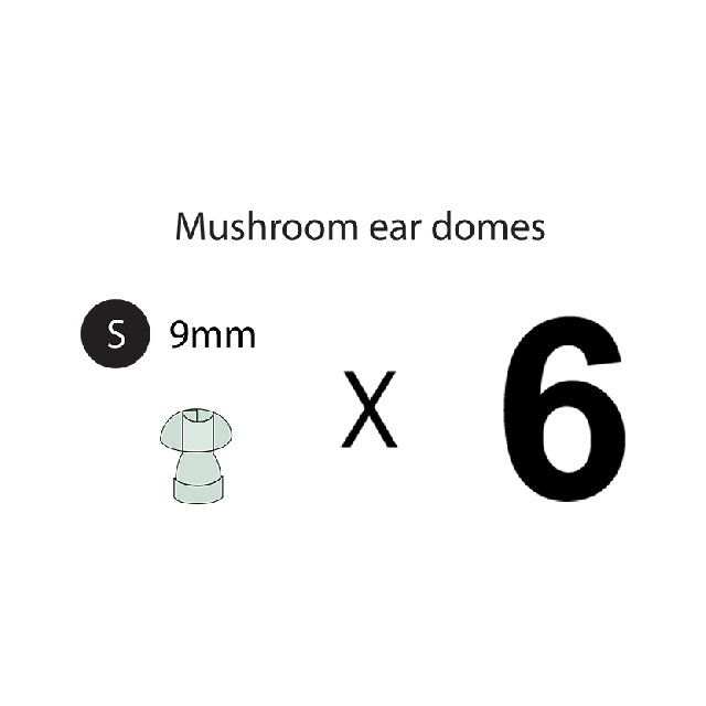 Mushroom Ear Domes/Tips - Pack of 6