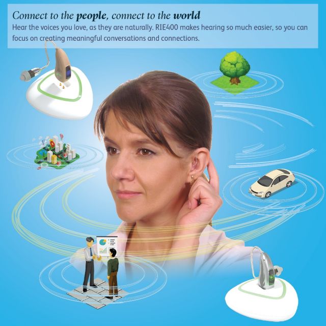 RIE400 Receiver-in-Ear Canal Rechargeable Hearing Aids - Pair of RIE/RIC Hearing Aids