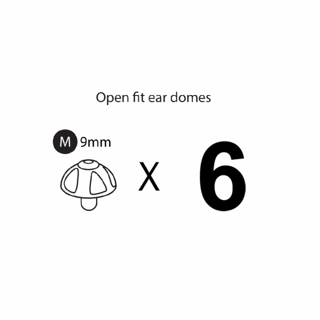 Open-fit Ear Domes/Tips - Pack of 6