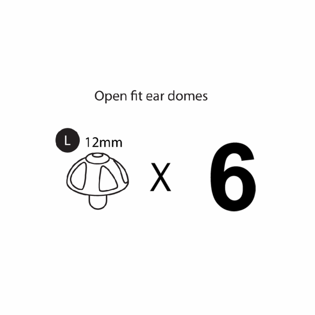 Open-fit Ear Domes/Tips - Pack of 6