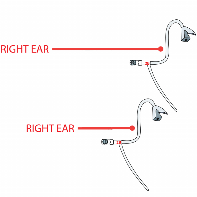 Thin Ear Tubes for EarCentric Mini-BTE hearing aids - Pack of 2