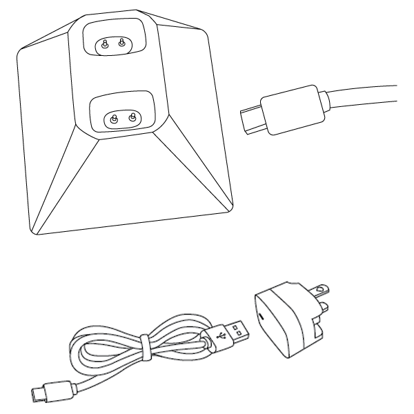 Rechargeable Hearing Aids Charging Dock ( Double-base Charger: One charger can charge 2 devices simultaneously)