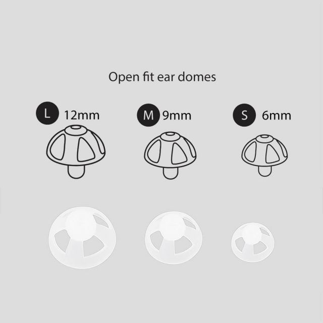 Open-fit Ear Domes/Tips - Pack of 6