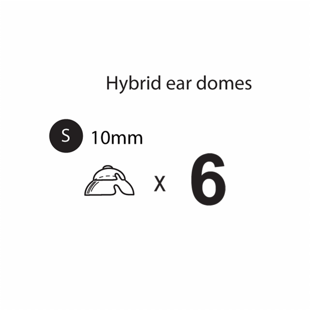 Hybrid Ear Domes / Tips - Pack of 6