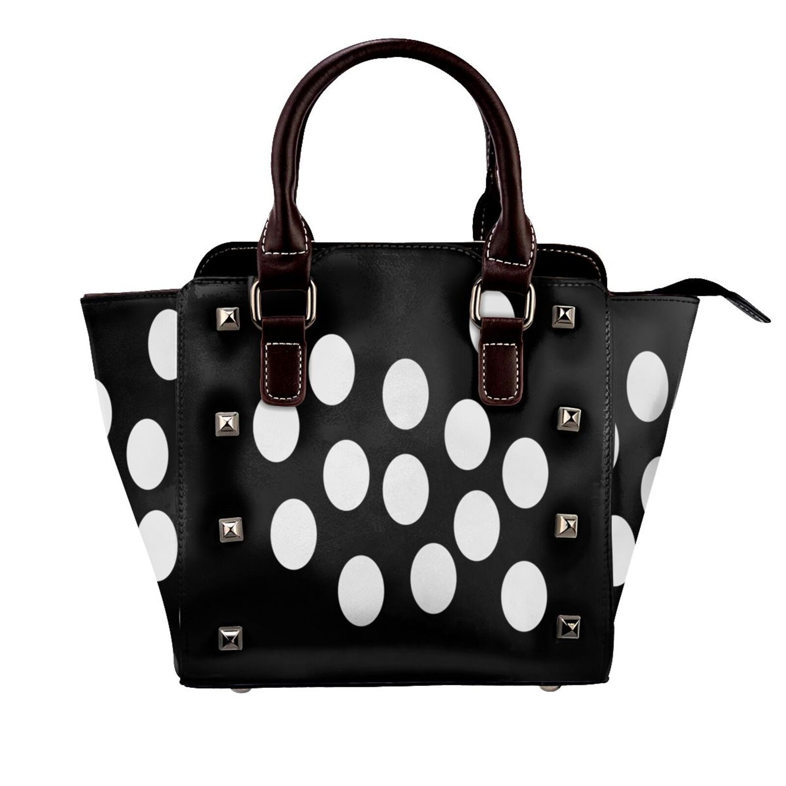 Leather Rivet Shoulder Bag