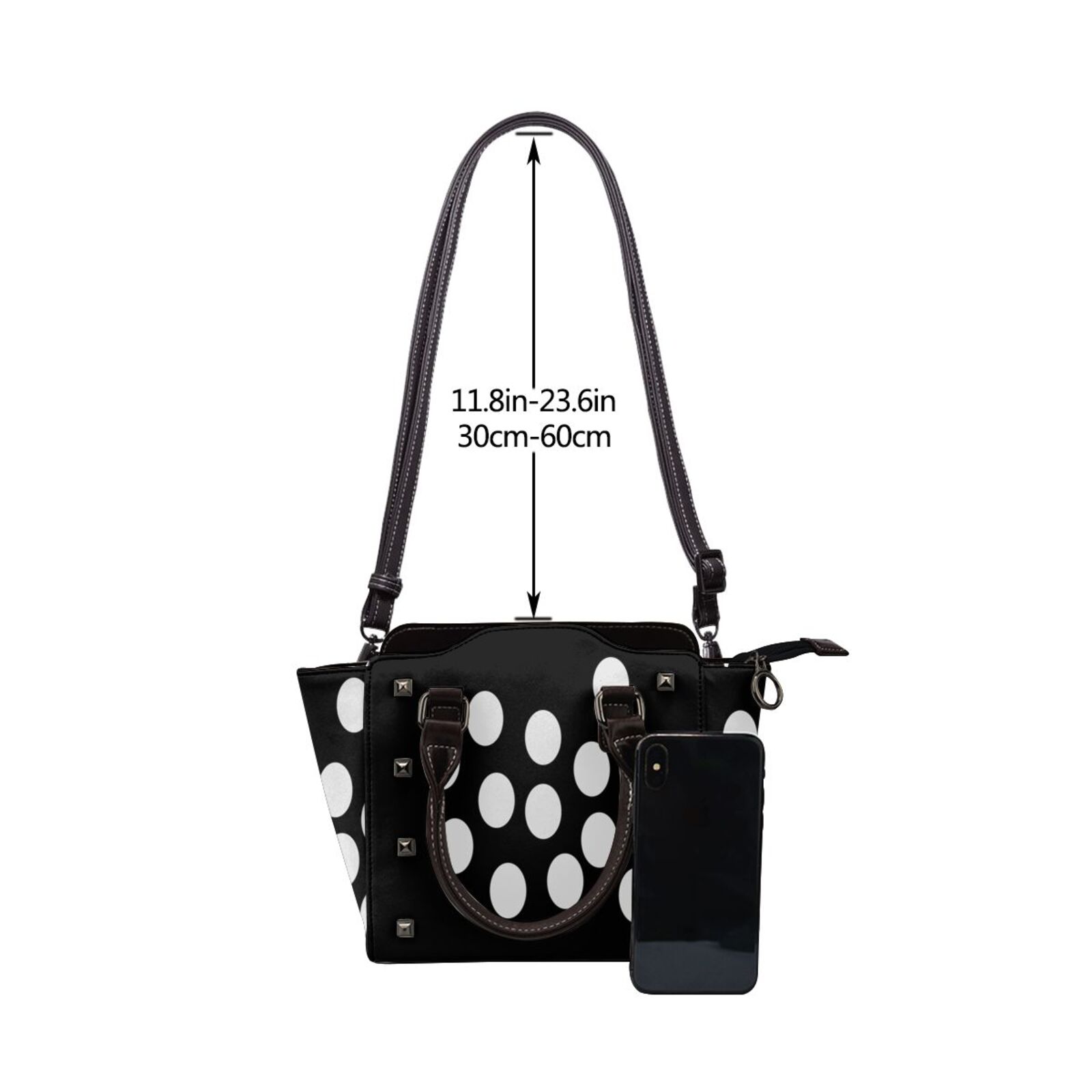 Leather Rivet Shoulder Bag