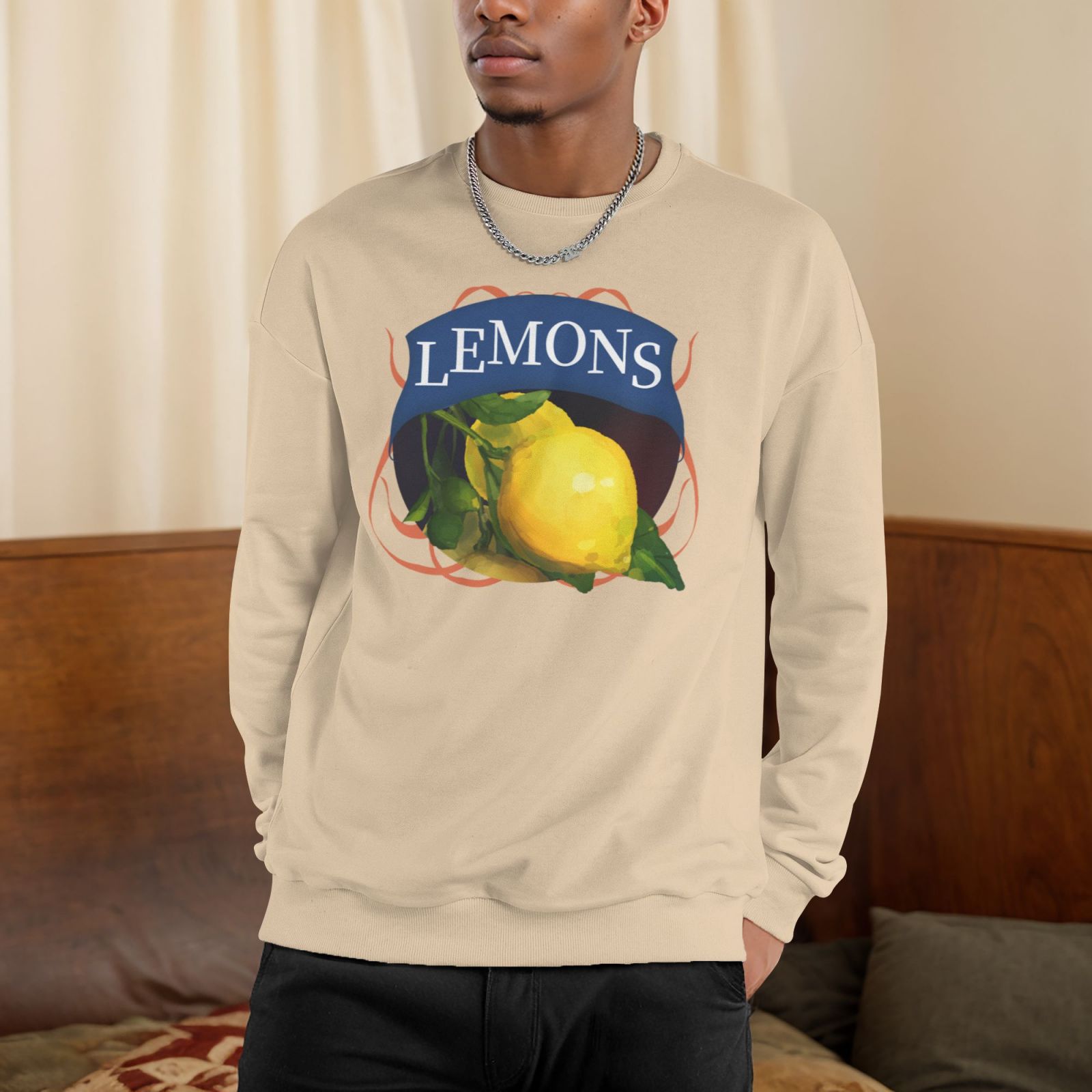 Men's Fleece Crew-neck Hoodie