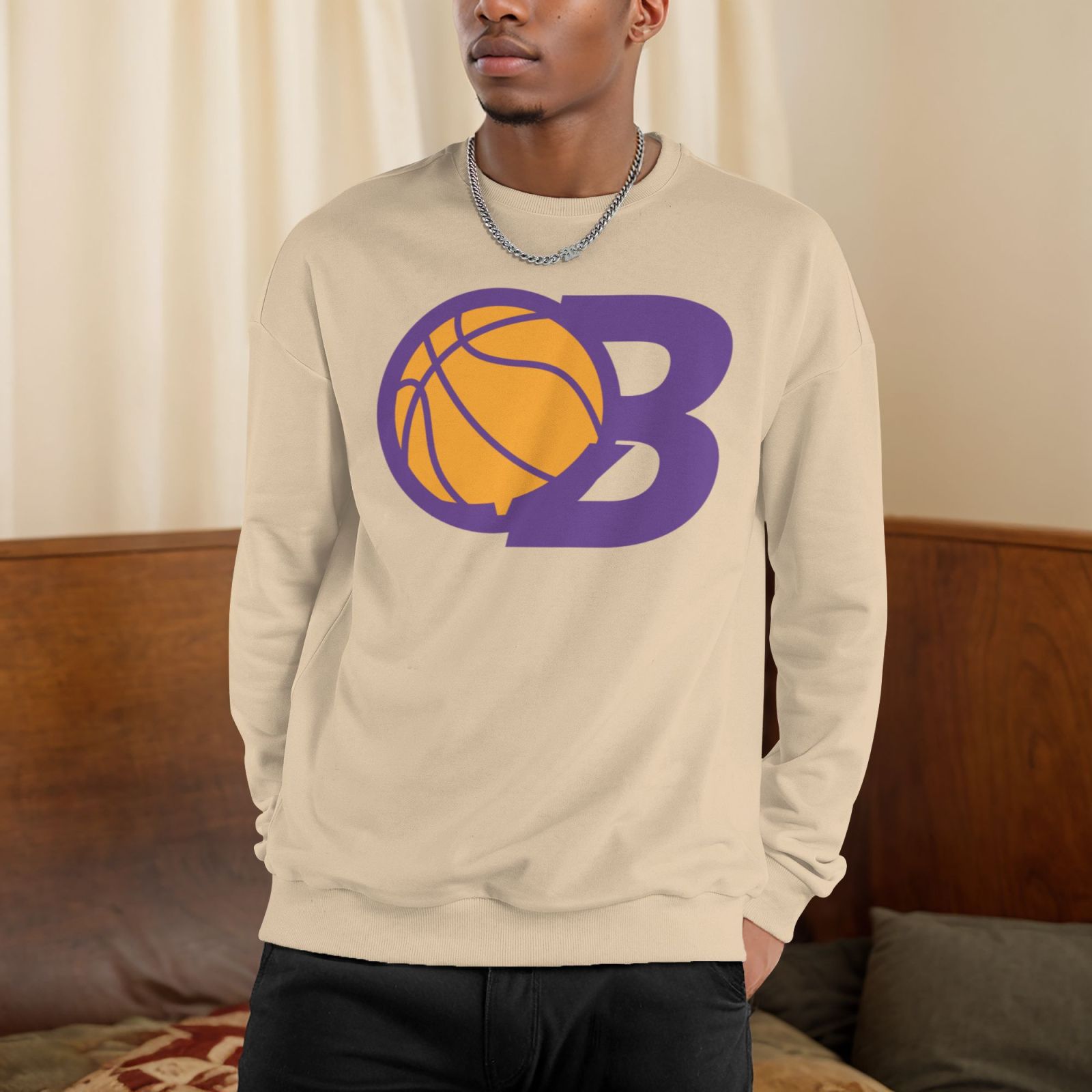 Men's Fleece Crew-neck Hoodie