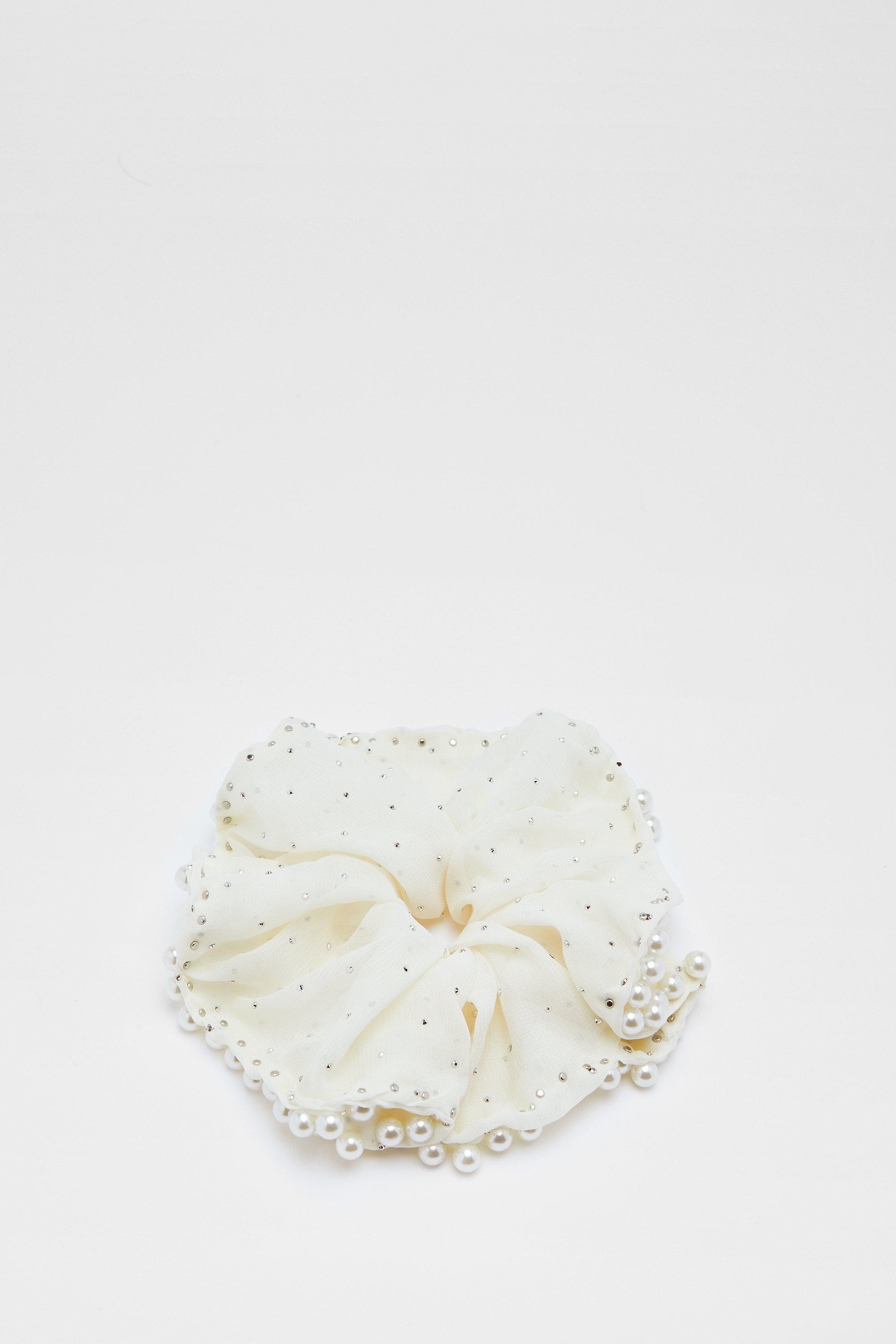 Embellished Pearl Scrunchie