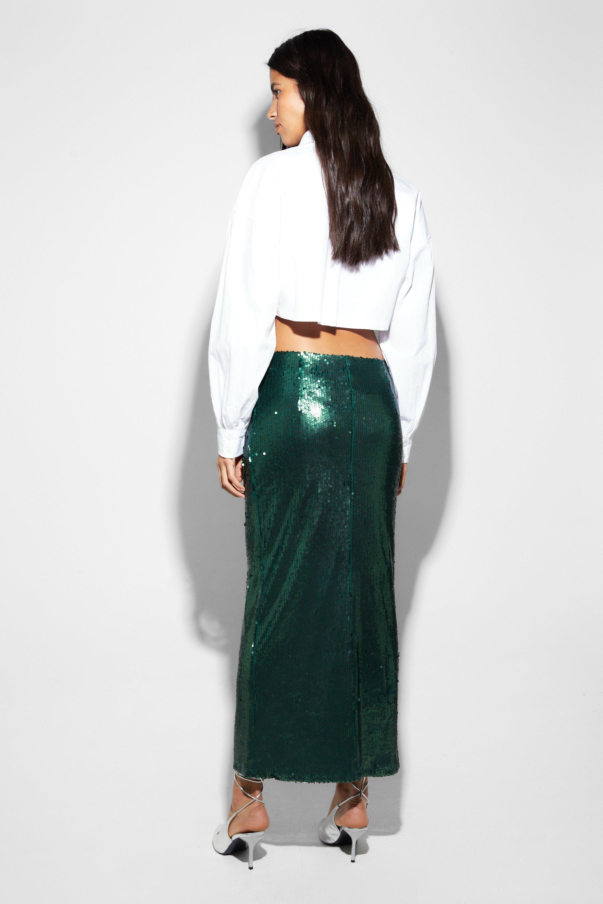 Sequin Maxi Skirt