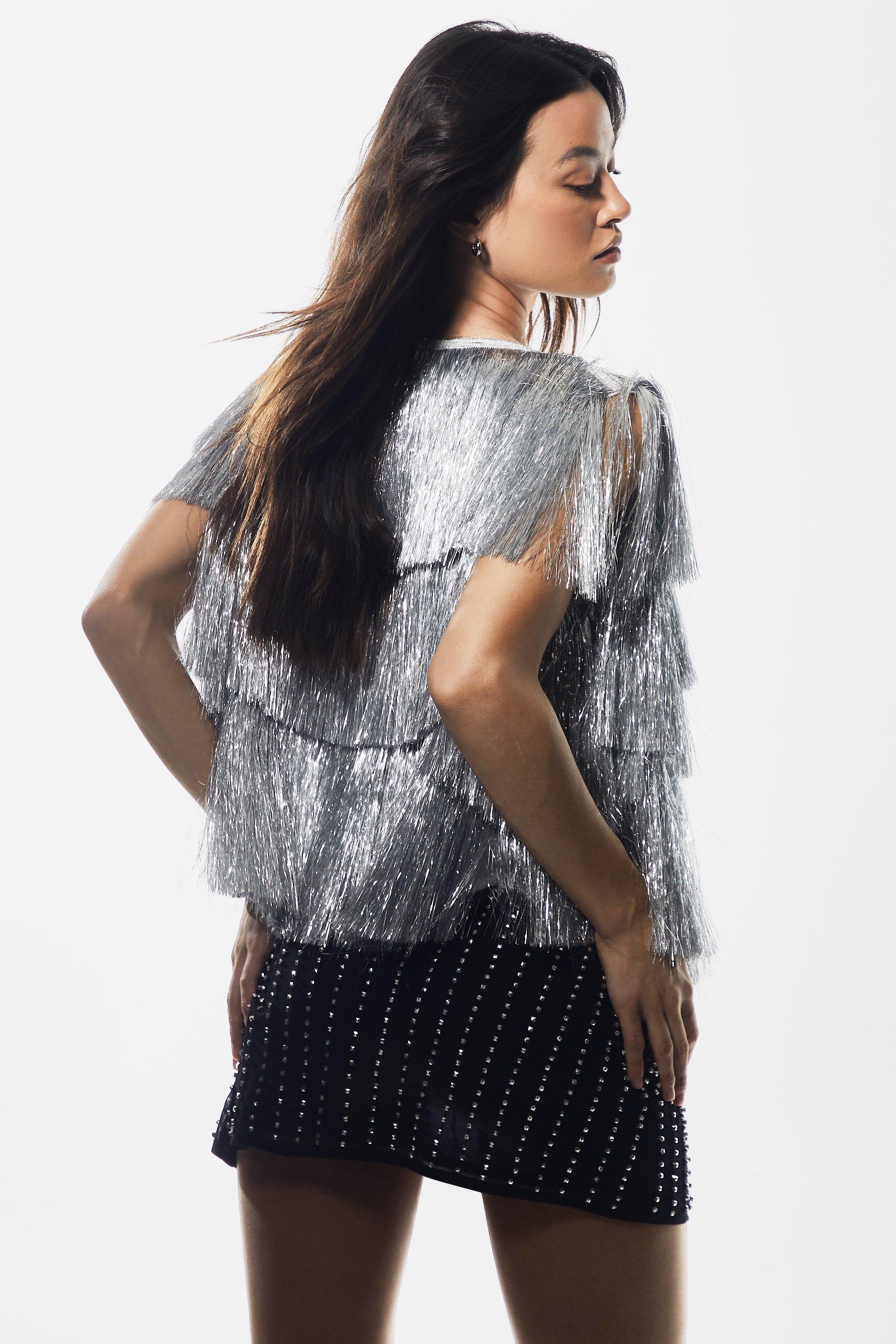 Metallic Tinsel Vest