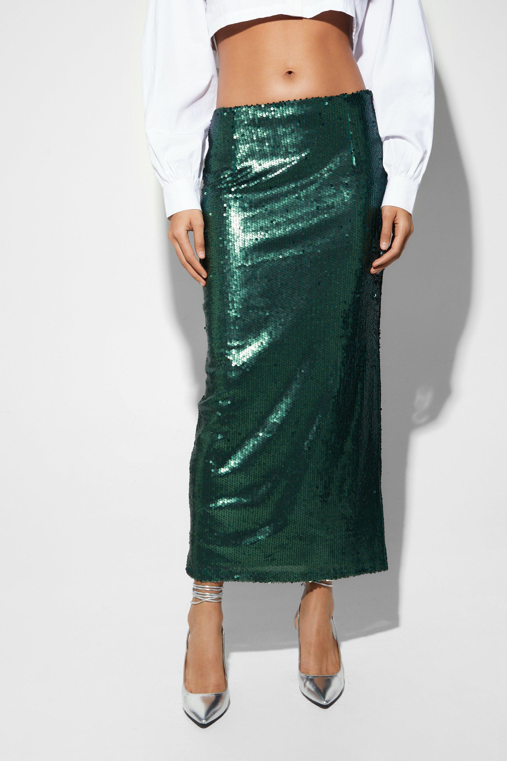 Sequin Maxi Skirt