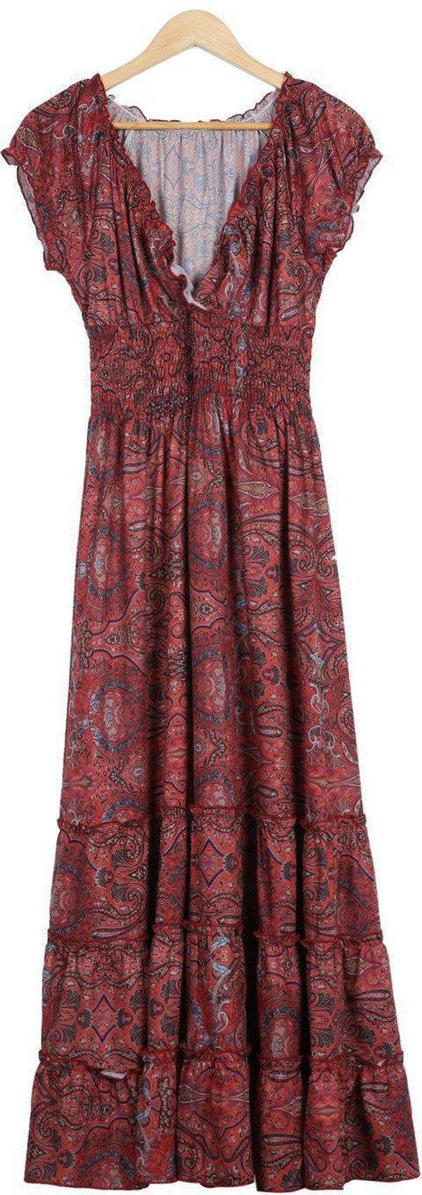 Stop and Stare Paisley Print Maxi Dress