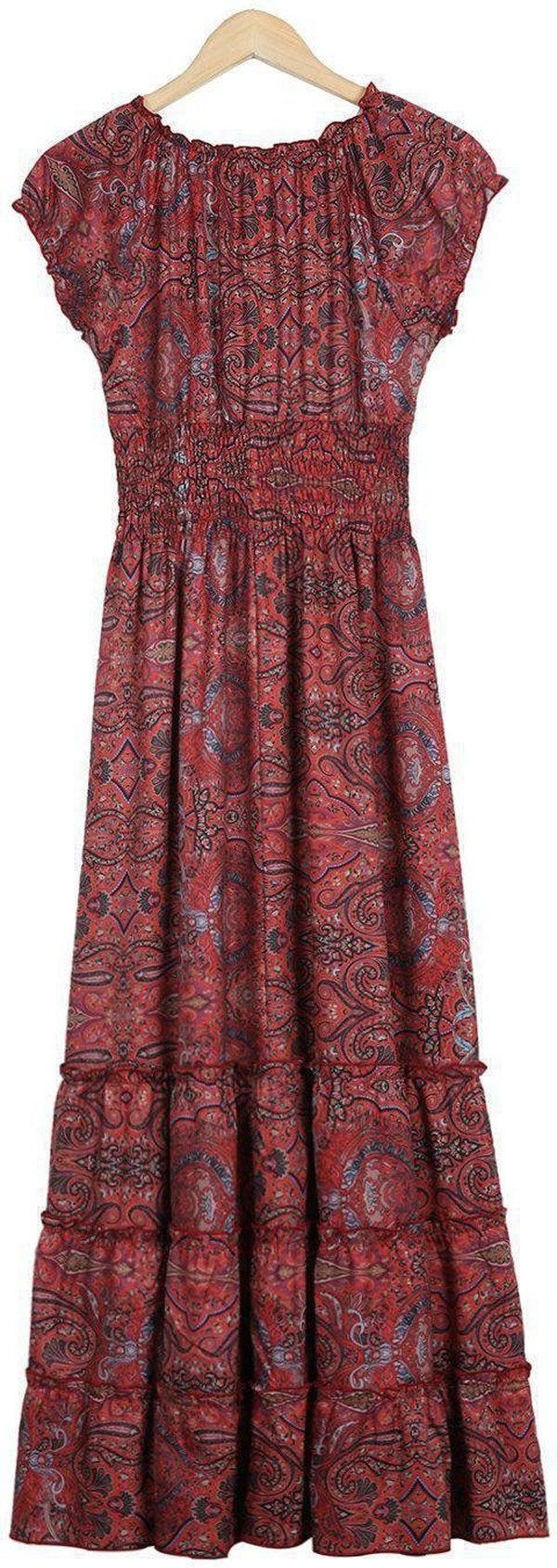 Stop and Stare Paisley Print Maxi Dress