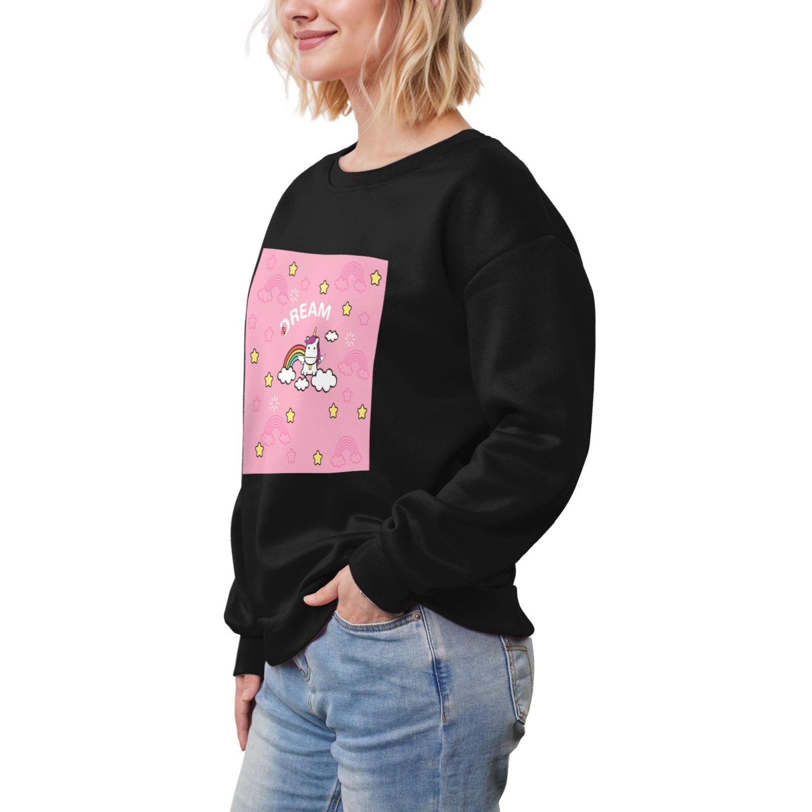 Women's Fleece Crew-neck Hoodie