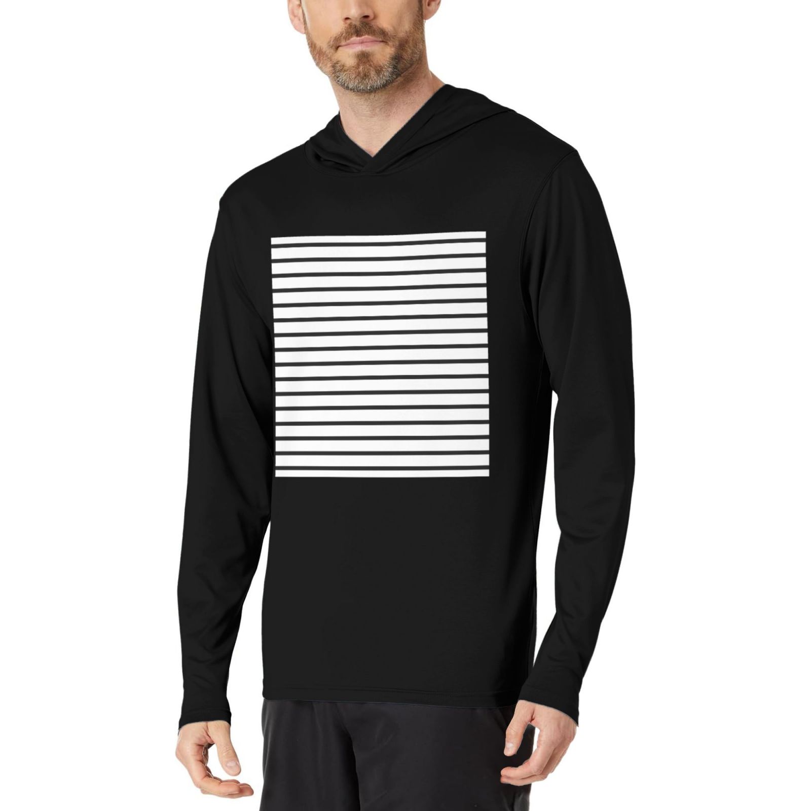 Men's Hooded Long-sleeved T-shirt