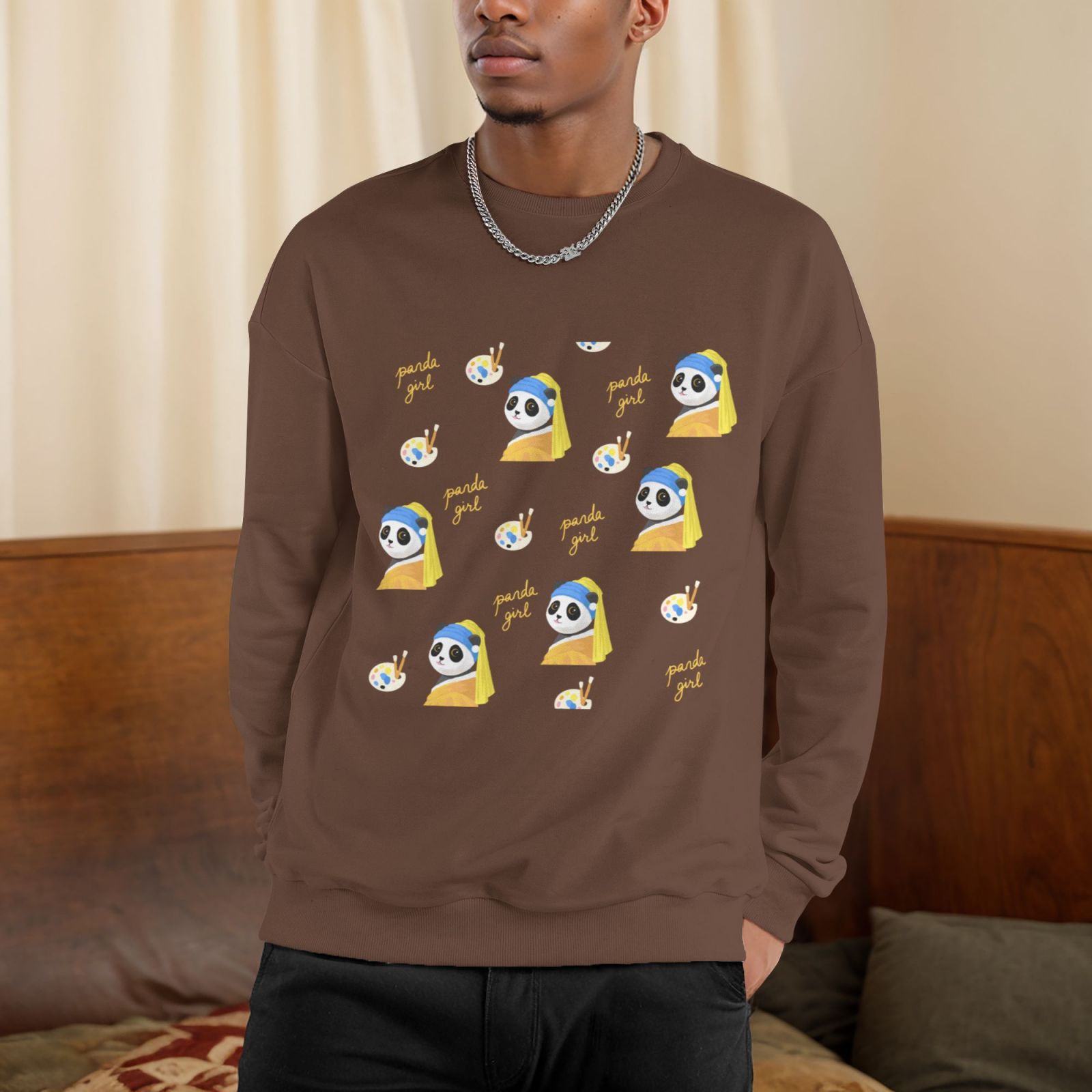 Men's Fleece Crew-neck Hoodie