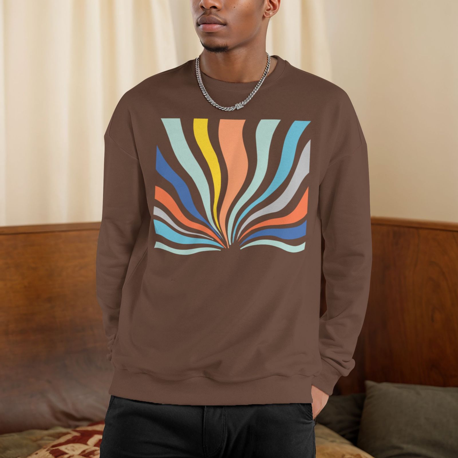 Men's Fleece Crew-neck Hoodie