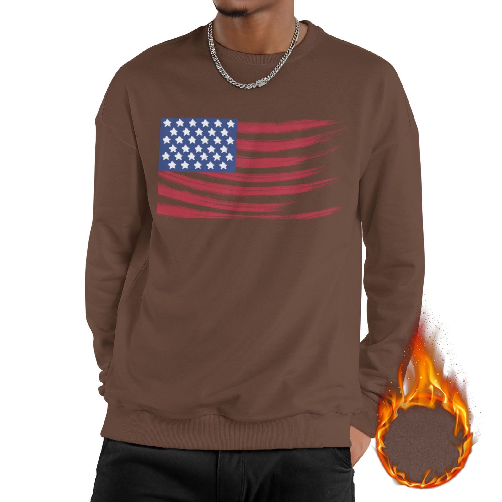 Men's Fleece Crew-neck Hoodie