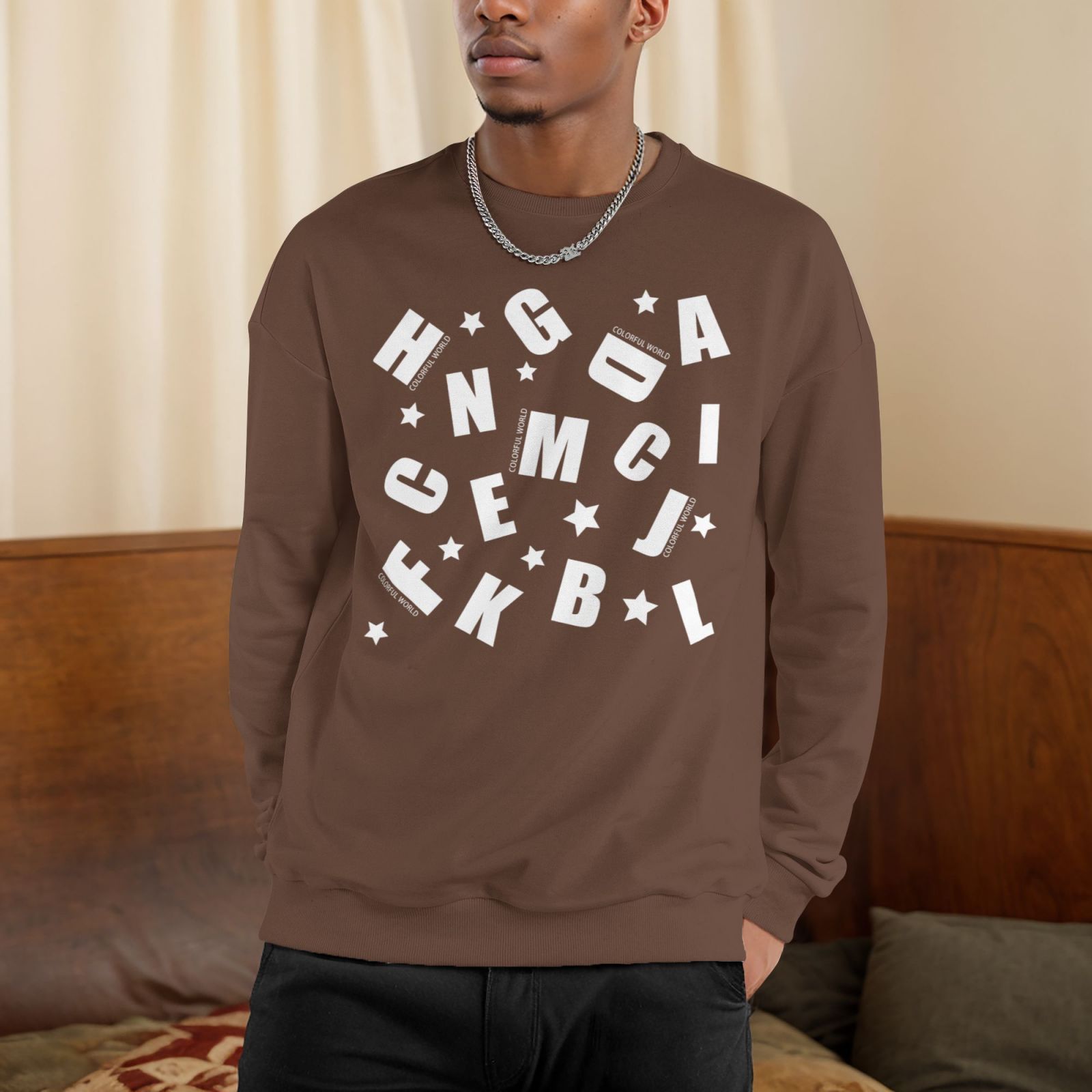 Men's Fleece Crew-neck Hoodie