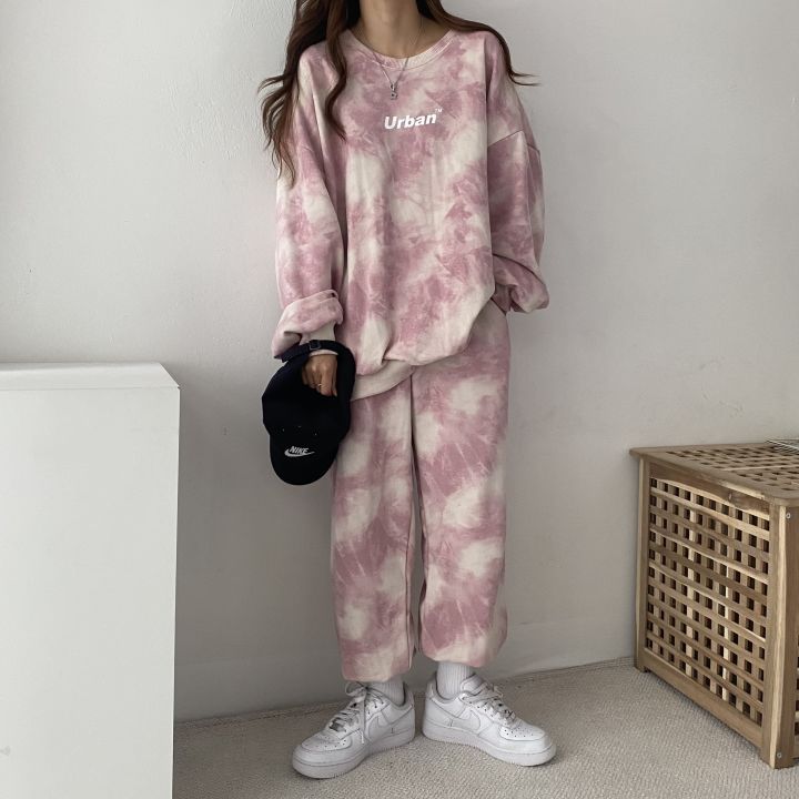 Fashion Casual Tie Dye Loose Two-piece Set