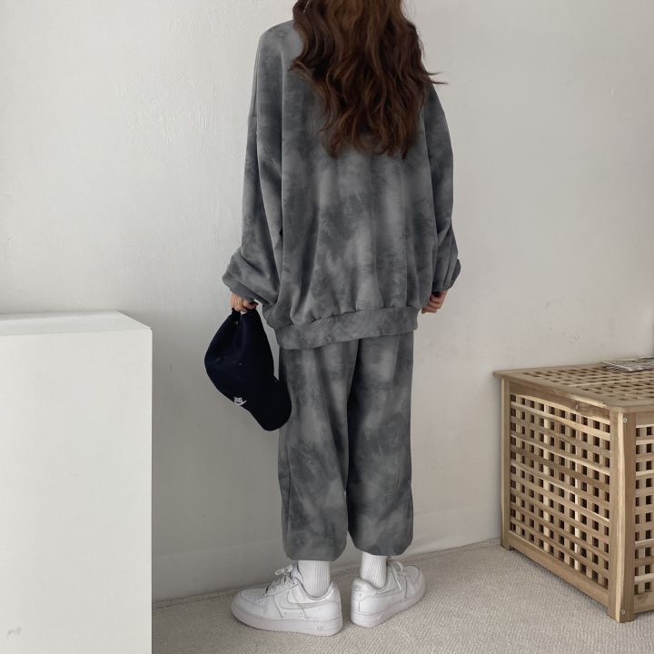 Fashion Casual Tie Dye Loose Two-piece Set