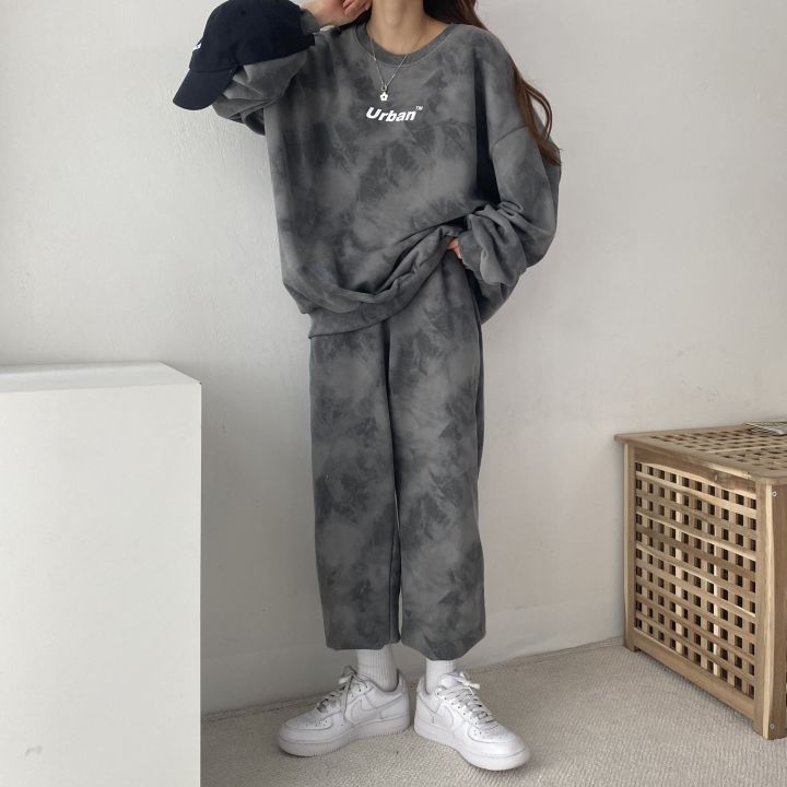 Fashion Casual Tie Dye Loose Two-piece Set