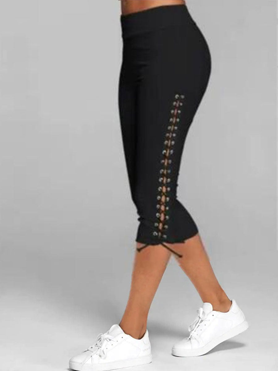 Fashion Lace-up Elastic Sports Pants