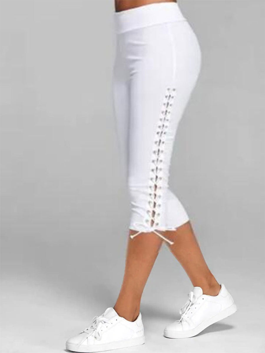 Fashion Lace-up Elastic Sports Pants