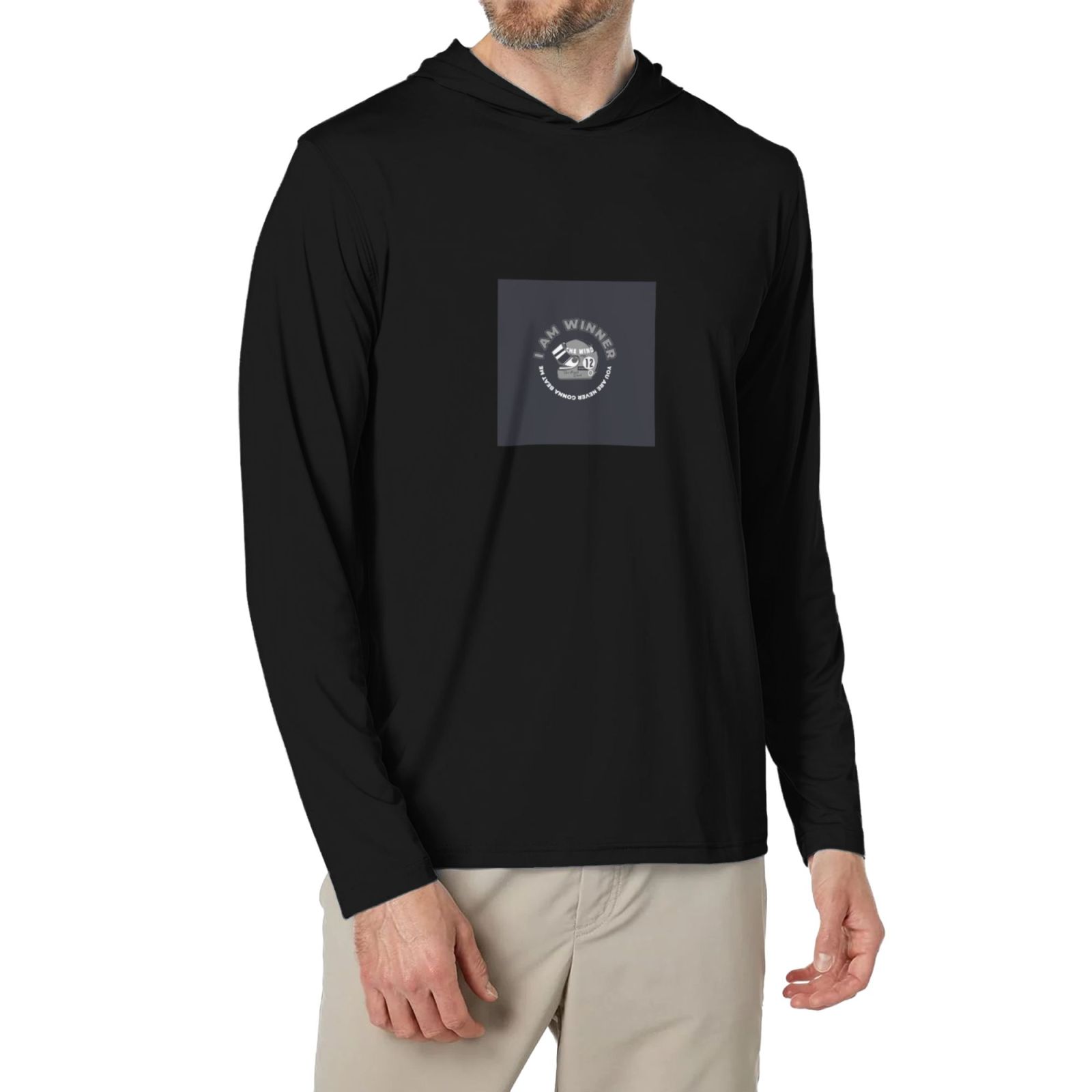 Men's Hooded Long-sleeved T-shirt