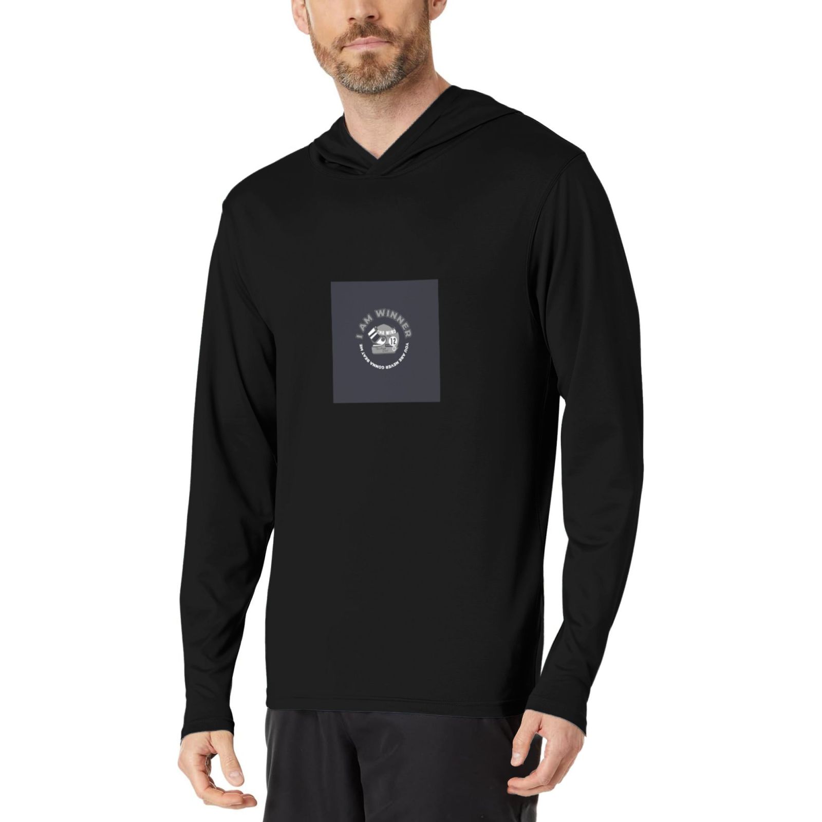 Men's Hooded Long-sleeved T-shirt