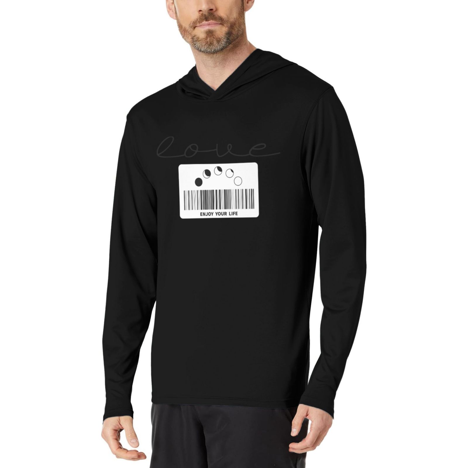 Men's Hooded Long-sleeved T-shirt