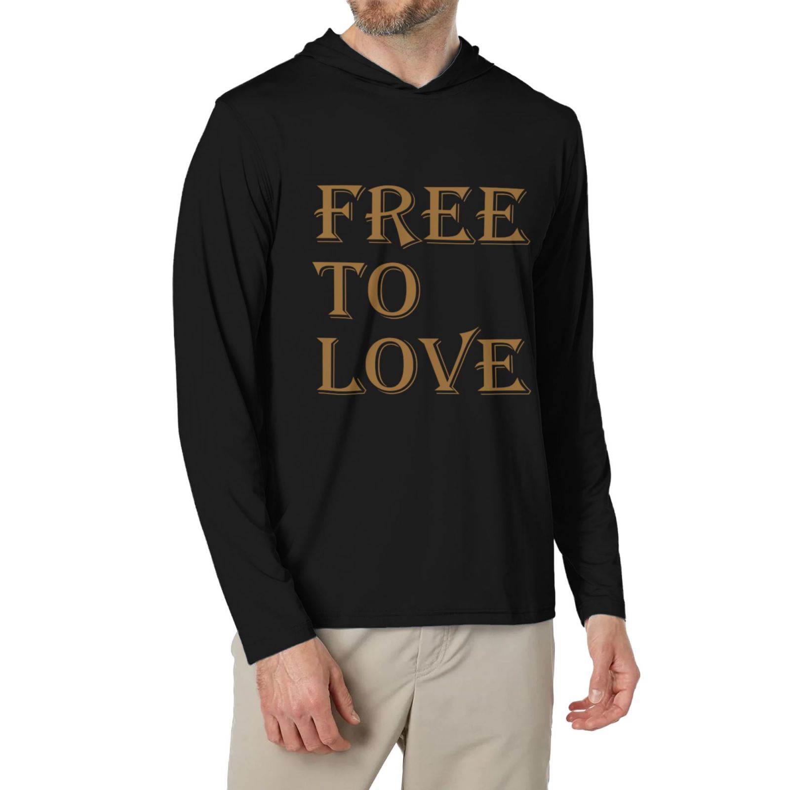 Men's Hooded Long-sleeved T-shirt