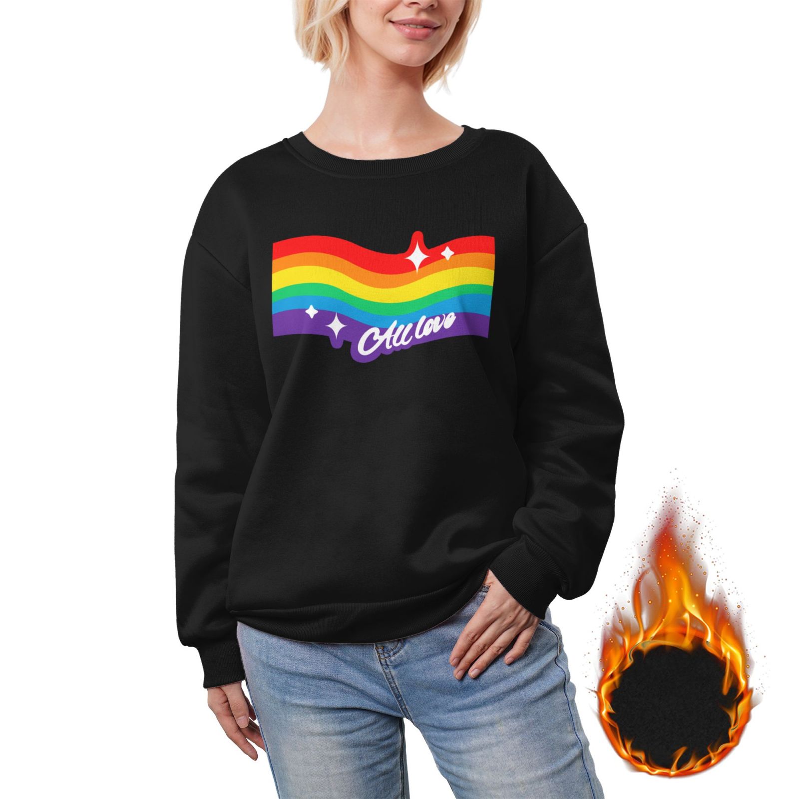 Women's Fleece Crew-neck Hoodie